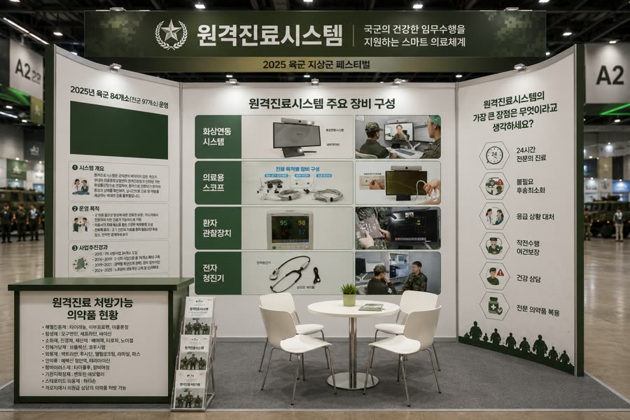 육군지상군페스티벌 원격진료시스템 · 전시 부스